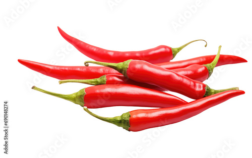 Spicy Red Chili Peppers On Transparent Background