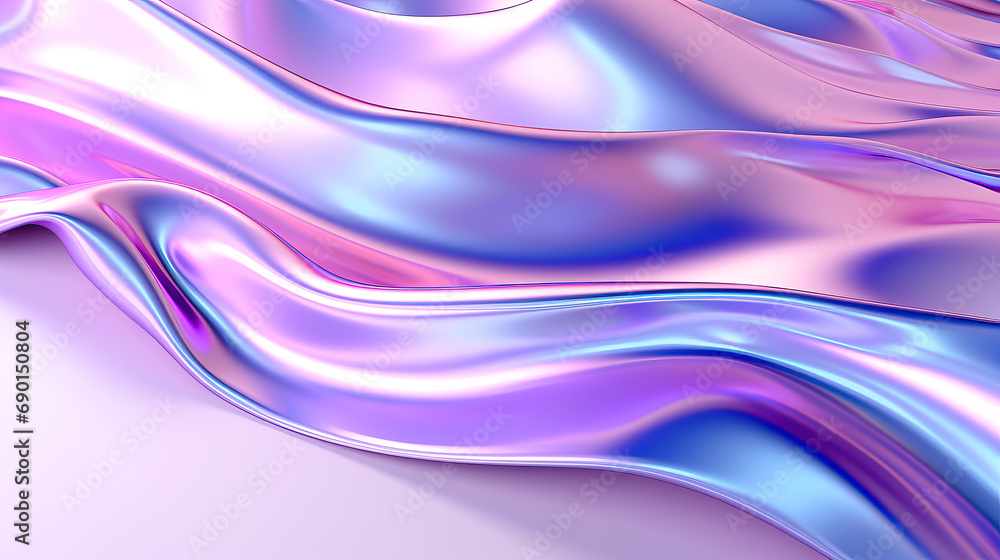 custom made wallpaper toronto digitalAbstract waves holographic foil multicolored background