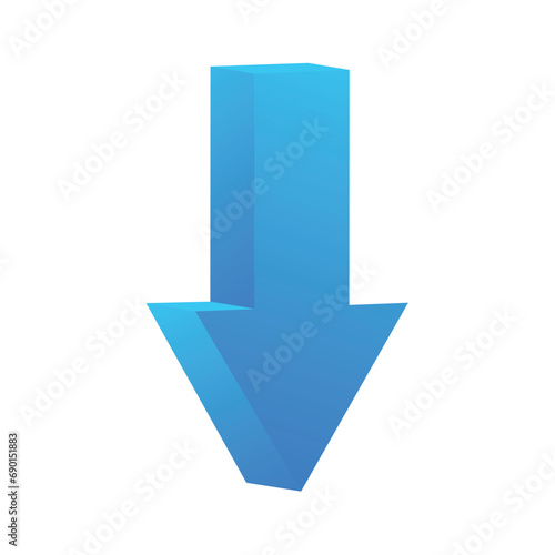 Free Download Blue arrows in 3D design. A masterful using of 3D technology craft a visually engaging composition, where the blue arrow serves as a directional guide within the line shape. Vector illustration. - GFXLoad