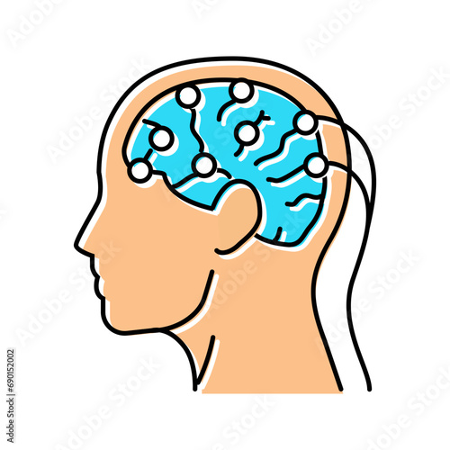 seizure diagnosis neurologist color icon vector. seizure diagnosis neurologist sign. isolated symbol illustration