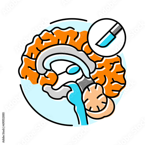 neurosurgery health color icon vector. neurosurgery health sign. isolated symbol illustration