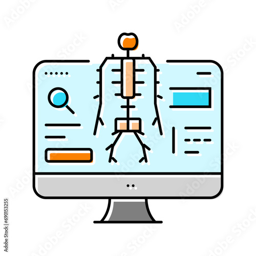 nervous system study neurologist color icon vector. nervous system study neurologist sign. isolated symbol illustration