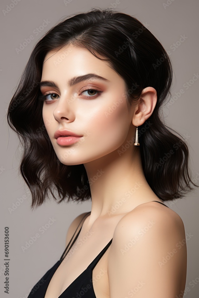 Beautiful model girl in a plain white studio, softly light. Suitable for diverse commercial projects Beautiful model girl in a plain white studio, softly light. Suitable for diverse commercial projects