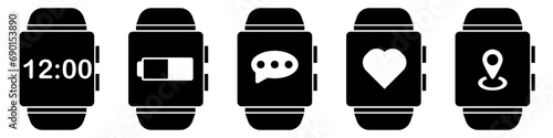 Hand watch with bracelet. Modern and classic accessory for men and women. Luxury mechanical and smart wrist watches
