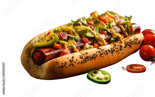 Arizona Sonoran Hot Dog On Transparent Background photo