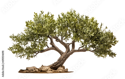 Olive Tree Illusion On Transparent Background