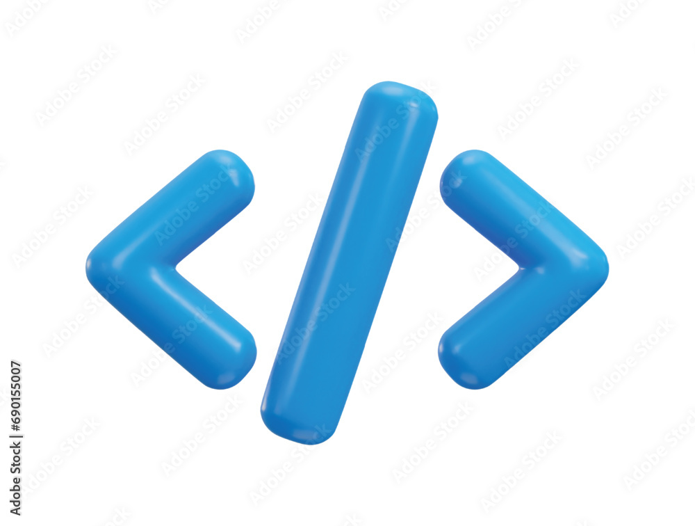 3d code icon symbols of software and web development 3d code icon symbols of software and web development