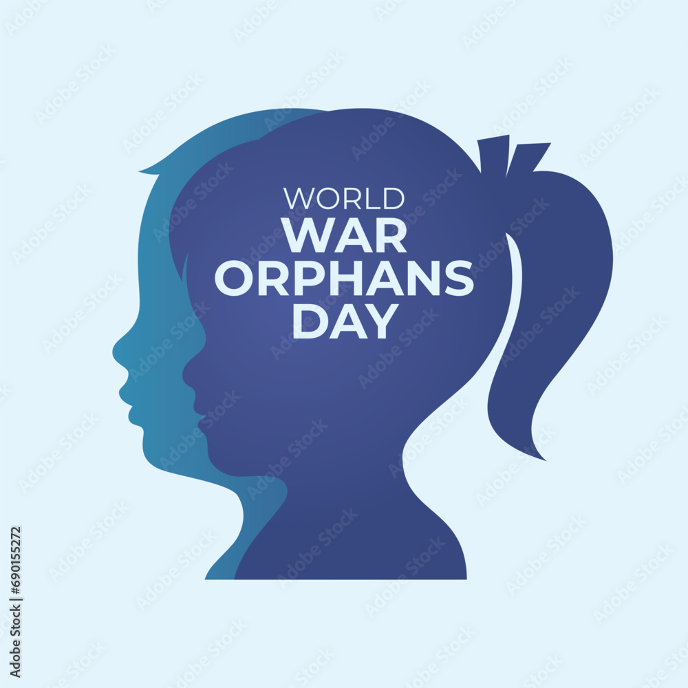 World War Orphans Day design template good for celebration usage. orphans design illustration. orphans image. vector eps 10. banner template.