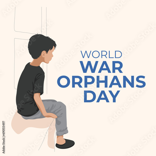 World War Orphans Day design template good for celebration usage. orphans design illustration. orphans image. vector eps 10. banner template.