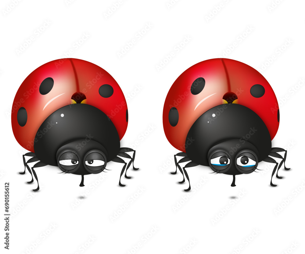 Fototapeta premium Cute ladybug illustration