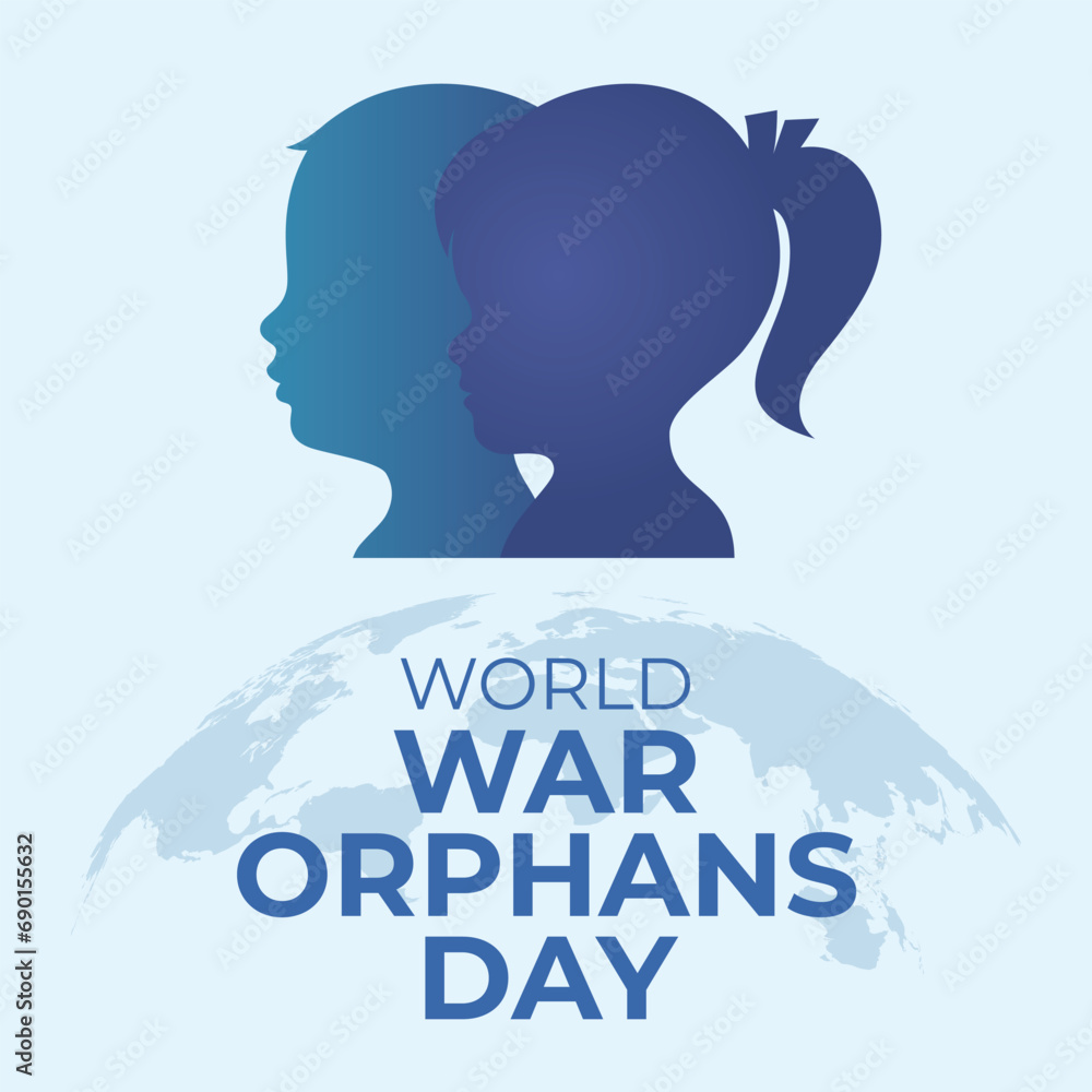 World War Orphans Day design template good for celebration usage. orphans design illustration. orphans image. vector eps 10. banner template.