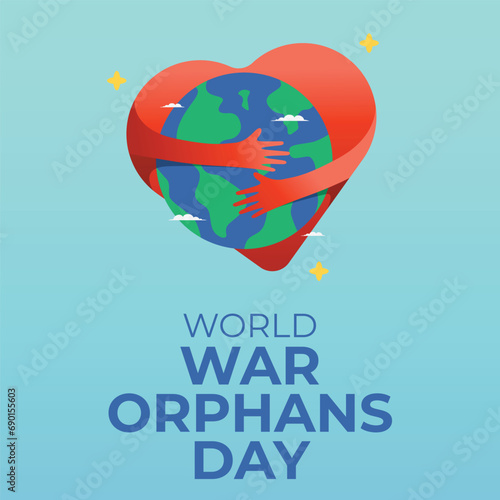 World War Orphans Day design template good for celebration usage. orphans design illustration. orphans image. vector eps 10. banner template.