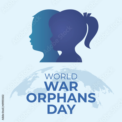 World War Orphans Day design template good for celebration usage. orphans design illustration. orphans image. vector eps 10. banner template.