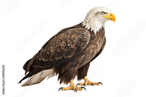 Majestic Eagle Isolated on Transparent Background. Ai