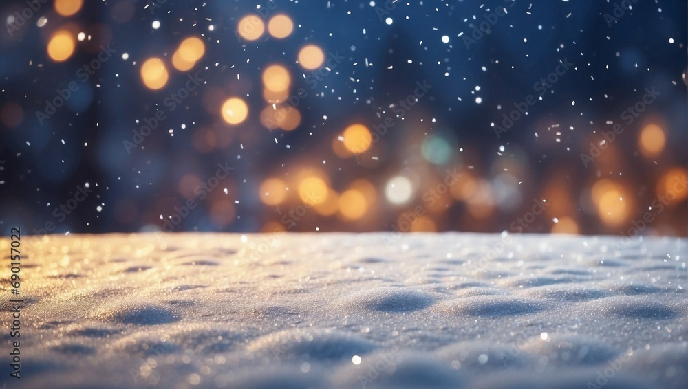 Background with Bokeh Effect and Snowfall Background with Bokeh Effect and Snowfall
