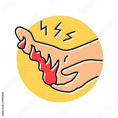 excessive hunger disease symptom color icon vector. excessive hunger disease symptom sign. isolated symbol illustration