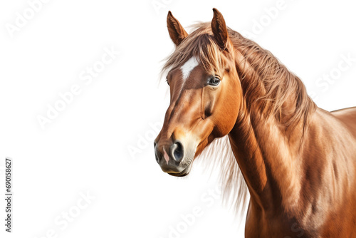Horse Isolated on Transparent Background. Ai