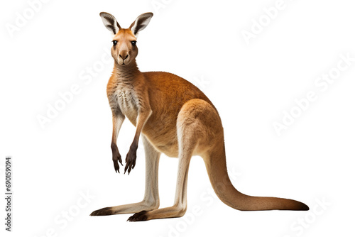 Kangaroo Isolated on Transparent Background. Ai