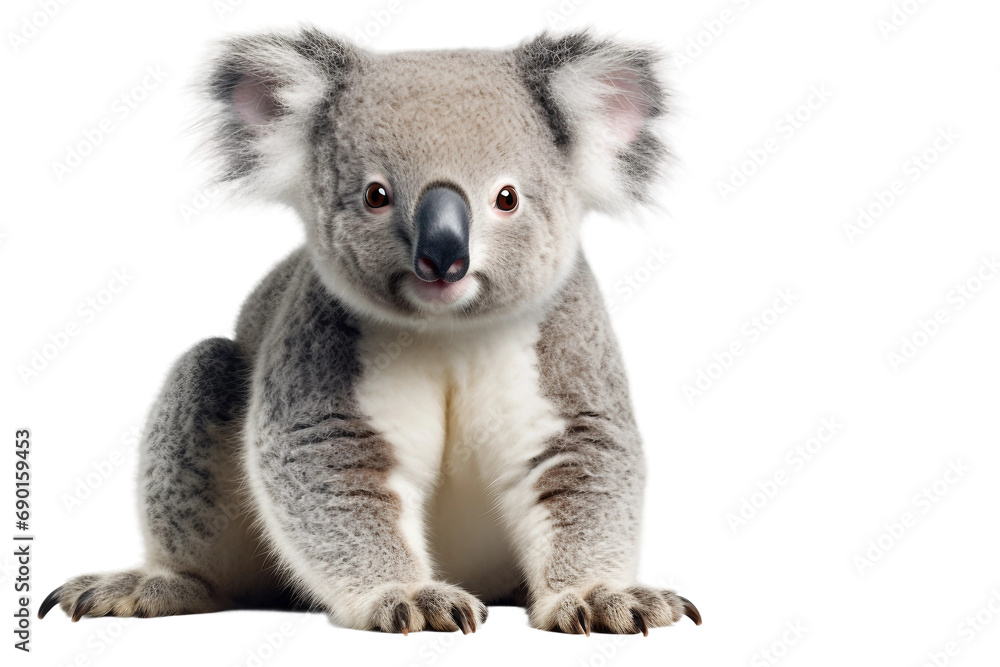 Fototapeta premium Koala Isolated on Transparent Background. Ai