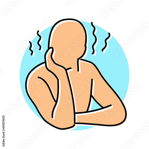 difficulty focusing disease symptom color icon vector. difficulty focusing disease symptom sign. isolated symbol illustration
