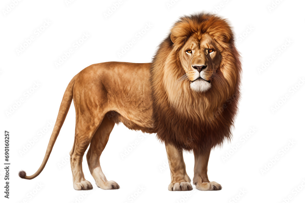 Lion Isolated on Transparent Background. Ai