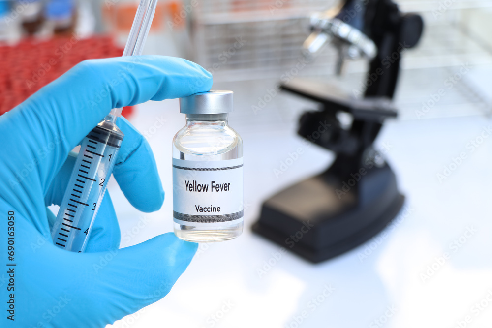 Yellow Fever vaccine in a vial, immunization and treatment of infection Yellow Fever vaccine in a vial, immunization and treatment of infection