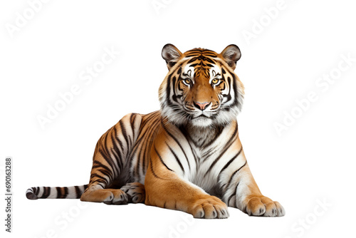 Tiger Isolated on Transparent Background. Ai