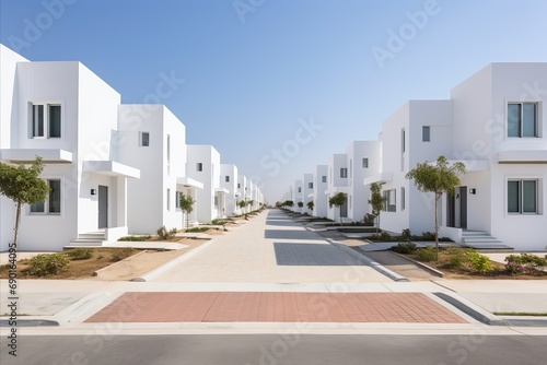 Modern White Townhouses - Minimalist Residential Architecture for Sale in Prime Location © sorin