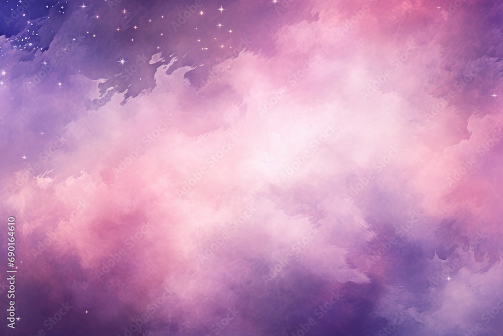 Fantasy cloudy sky with stars. Abstract fractal shapes. 3D rendering illustration, Abstract starlight and pink and purple clouds stardust, AI Generated Fantasy cloudy sky with stars. Abstract fractal shapes. 3D rendering illustration, Abstract starlight and pink and purple clouds stardust, AI Generated