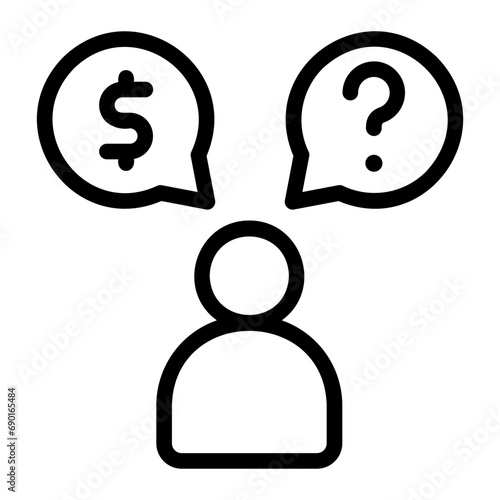 difficulties line icon