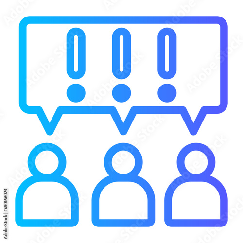 protest gradient icon
