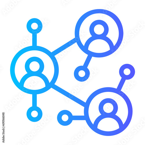networking gradient icon