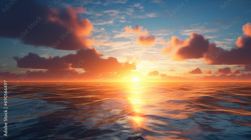 
Beautiful sunrise over the sea