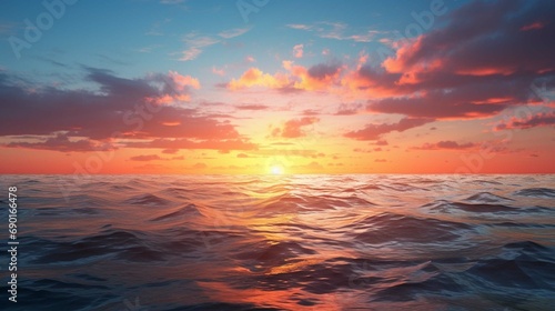 sunset over the ocean © Amer