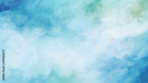  Blue turquoise teal mint cyan white abstract watercolor