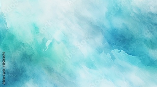  Blue turquoise teal mint cyan white abstract watercolor