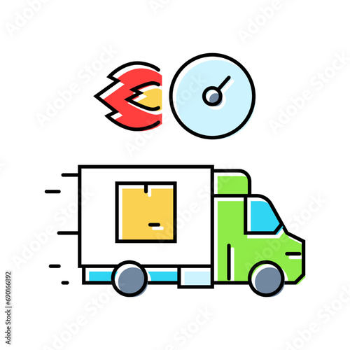 last mile delivery logistic manager color icon vector. last mile delivery logistic manager sign. isolated symbol illustration