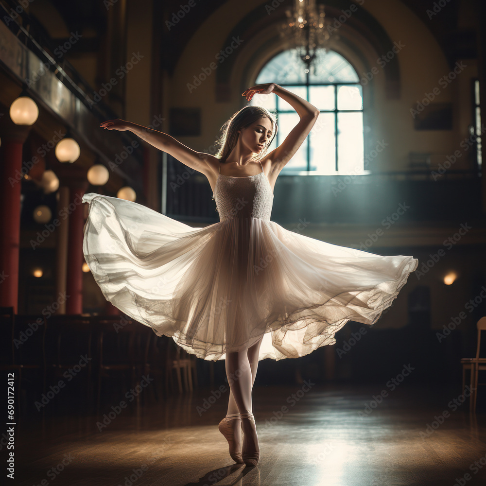 Fototapeta premium ballet dancer on stage.