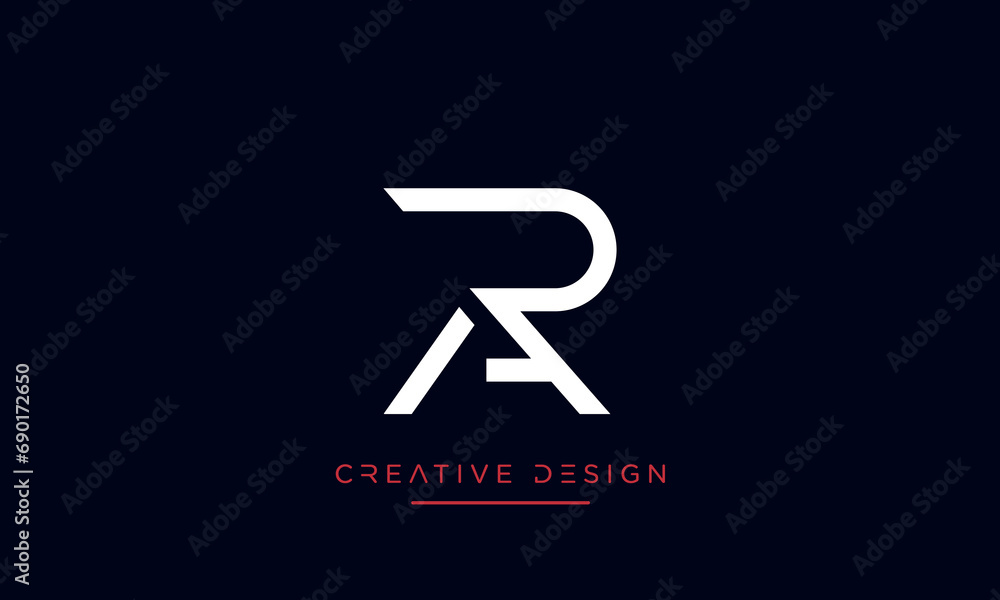 Alphabet letters RA or AR logo monogram Alphabet letters RA or AR logo monogram