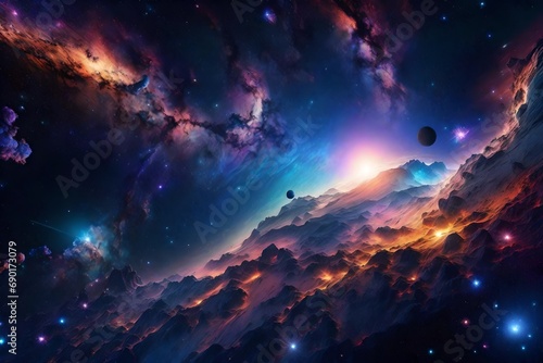space galaxy wallpaper, landscape, 