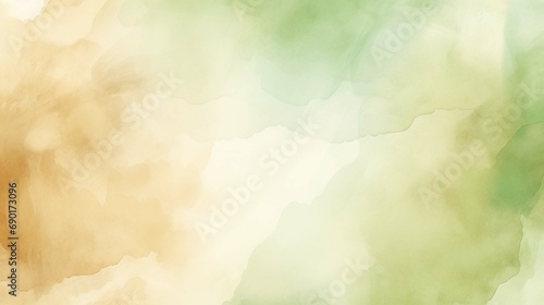 Light brown green olive sage beige abstract watercolor