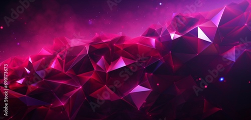 Magenta triangles intertwining in a cosmic ballet, creating a dazzling spectacle of abstract geometrical beauty.