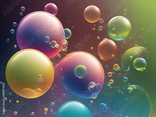 abstract background mix color bubbles 