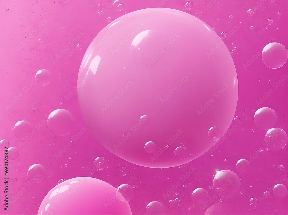 pink background with bubbles 