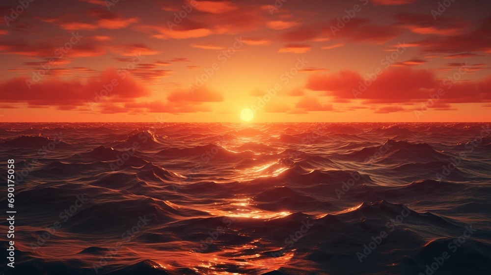 
sunset over the sea