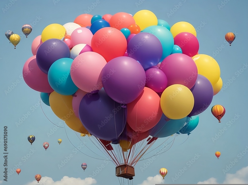 colorful balloons in the sky