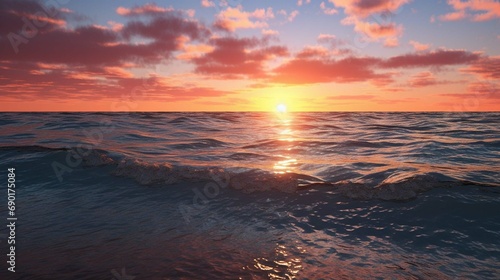  sunset over the sea