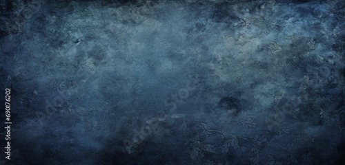 Somber indigo grunge design featuring intricate distressed patterns. Grunge Background.