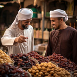 jordan vendor dried fruit in market.