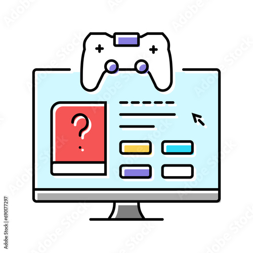 gamification online learning platform color icon vector. gamification online learning platform sign. isolated symbol illustration